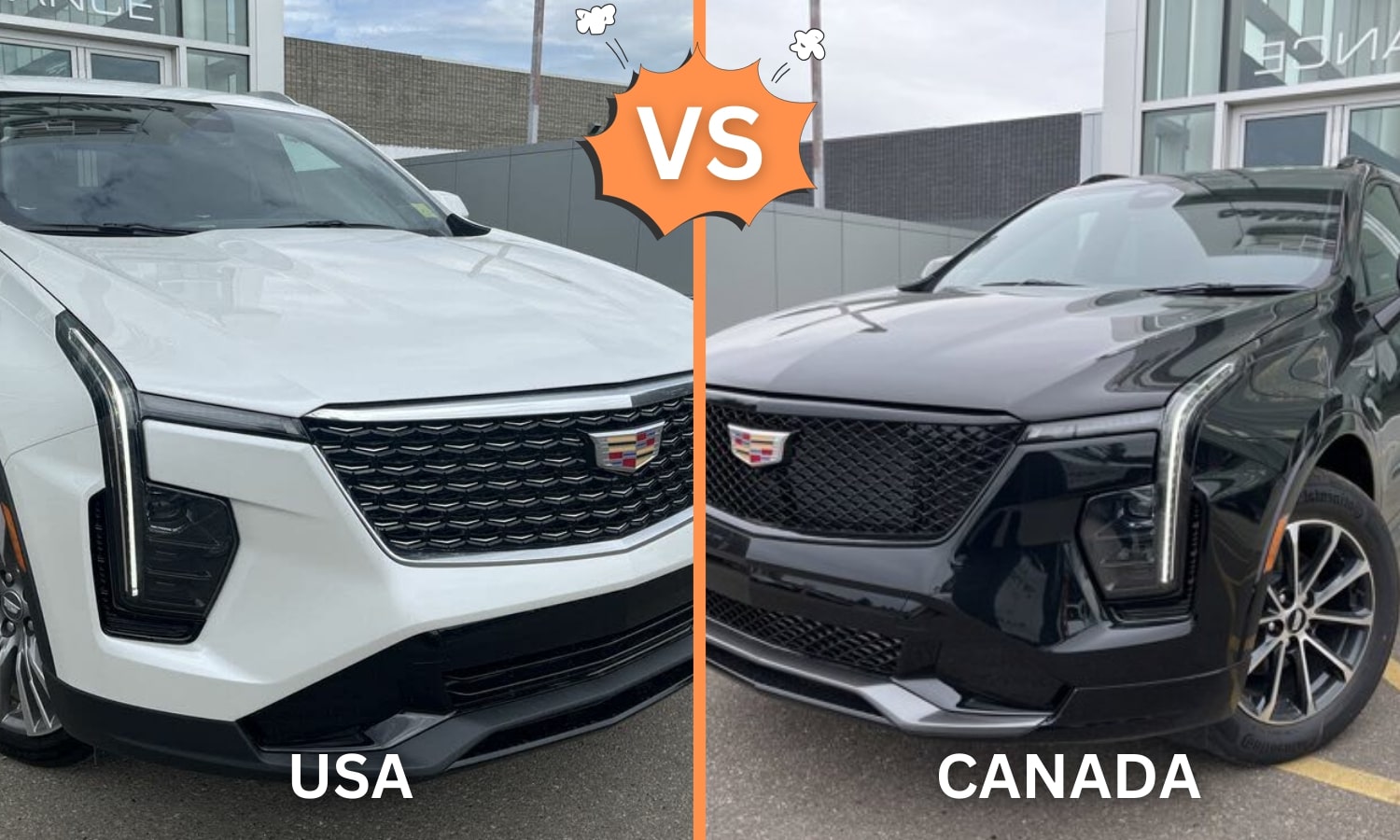 2024 cadillac xt4 Comparison Usa Vs Canada